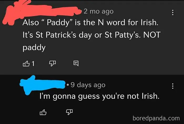 Not Irish for sure