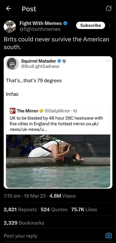 That's...that's 79 degrees